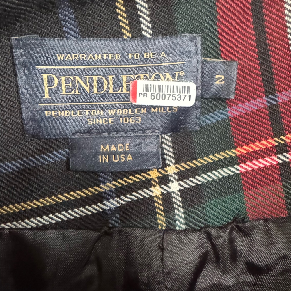 Pendleton Red and Navy Plaid Maxi Skirt with pockets 555 - Picture 6 of 6